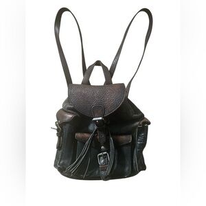 FREEBIRD Distressed Black/Dark Brown Mini Brett Backpack